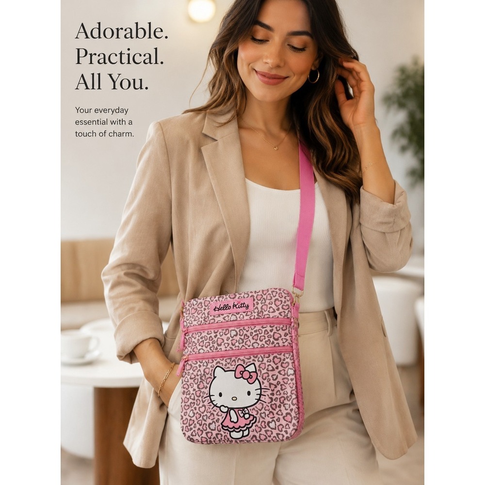 Hello Kitty Crossbody Purse Canvas